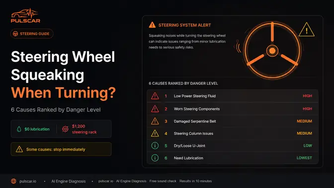 Steering Wheel Squeaking When Turning? Locate the Zone, Name the Cause (2026 Costs)